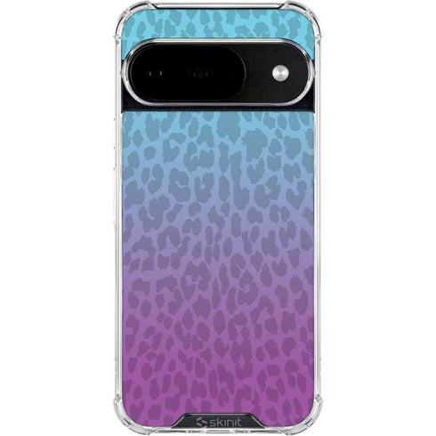 Cheetah Print Purple and Blue Google Pixel 10 Clear Case